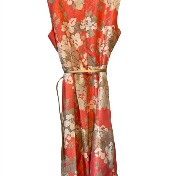 Madison Leigh Pink with Cream Florals Vintage Style Dress - Picture 5 of 12